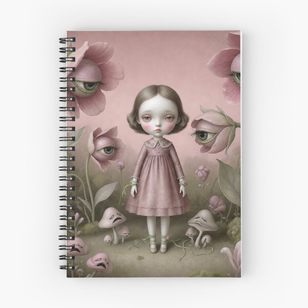 Item preview, Garden of Silent Eyes. Pop Surrealism, Lowbrow Art, Pale Pink Aesthetic designed and sold by Piagor.