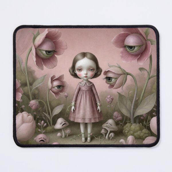 Item preview, Garden of Silent Eyes. Pop Surrealism, Lowbrow Art, Pale Pink Aesthetic designed and sold by Piagor.