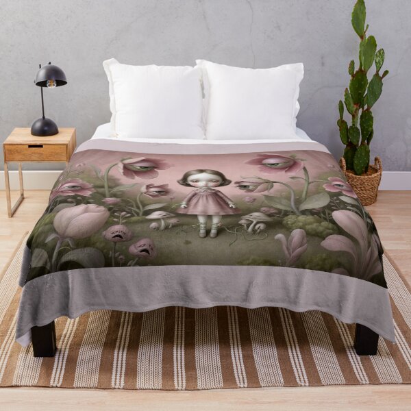 Item preview, Garden of Silent Eyes. Pop Surrealism, Lowbrow Art, Pale Pink Aesthetic designed and sold by Piagor.