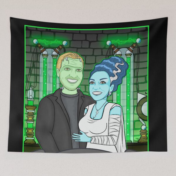 Item preview, Bride of Frankenstein couple for Ryan D by Moody Characters designed and sold by VixxxenDesigns.