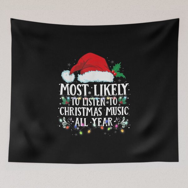 Item preview, Matching Christmas PJS Most Likely To Listen Christmas Music designed and sold by wardpowerslamon.