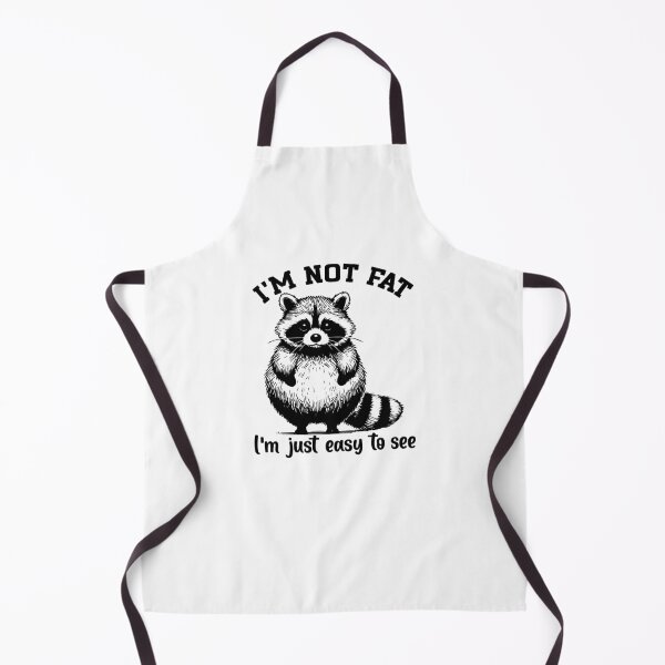 Item preview, I’m Not Fat I’m Just Easy To See Funny Round Raccoon designed and sold by krystalRomanart.