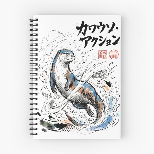 Item preview, Dynamic Otter Action - Japanese Manga Sketch Art designed and sold by Gaviani Design Studio.