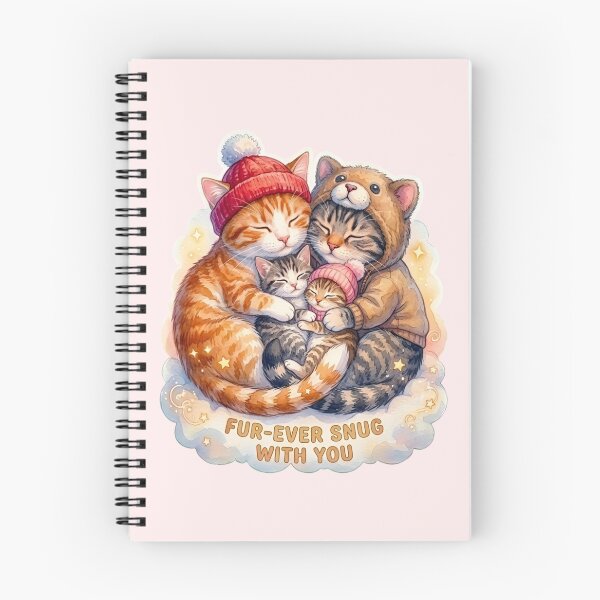 Item preview, Fur-ever Snug With You – Winter Cat Family Hug Illustration designed and sold by Good Vibes .