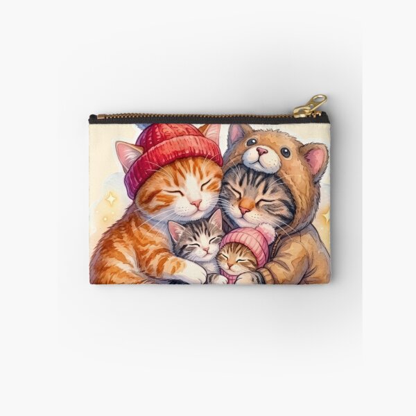 Item preview, Fur-ever Snug With You – Winter Cat Family Hug Illustration designed and sold by Good Vibes .