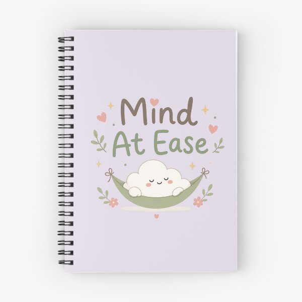 Item preview, Mind At Ease Cute Aesthetic Design | Calm Minimal Quote | Kawaii Relaxing Illustration | Soft Pastel Mental Peace Art designed and sold by Sanika arts .