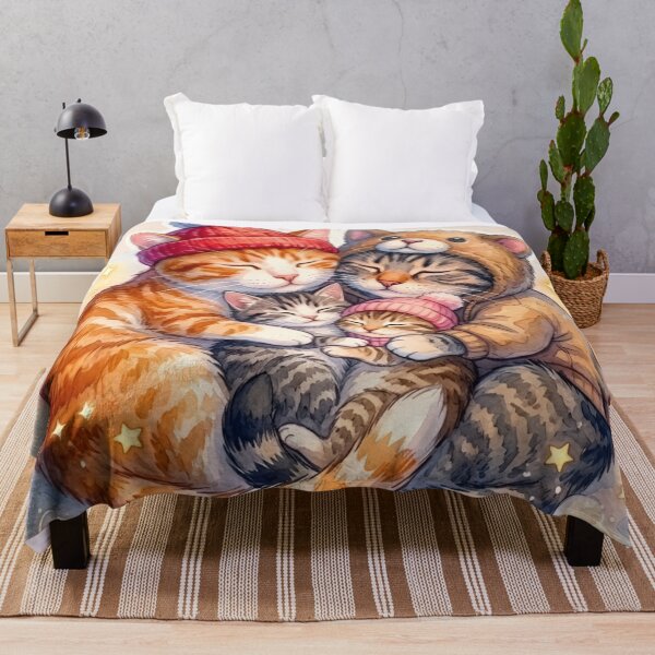 Item preview, Fur-ever Snug With You – Winter Cat Family Hug Illustration designed and sold by Good Vibes .
