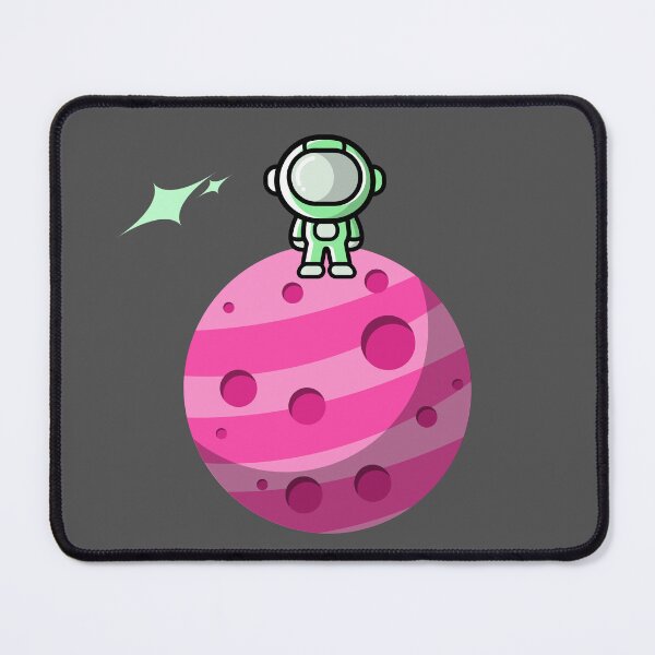 Item preview, Green Astronaut on Planet Pink designed and sold by DJCartoonDesigns.
