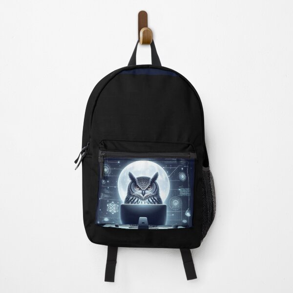 Item preview, Cyber Owl – Moonlit Coding Art designed and sold by Dogandesighn.