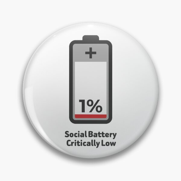 Item preview, Funny Social Battery Critically Low 1% Battery Introvert Meme designed and sold by PixelCatalyst.