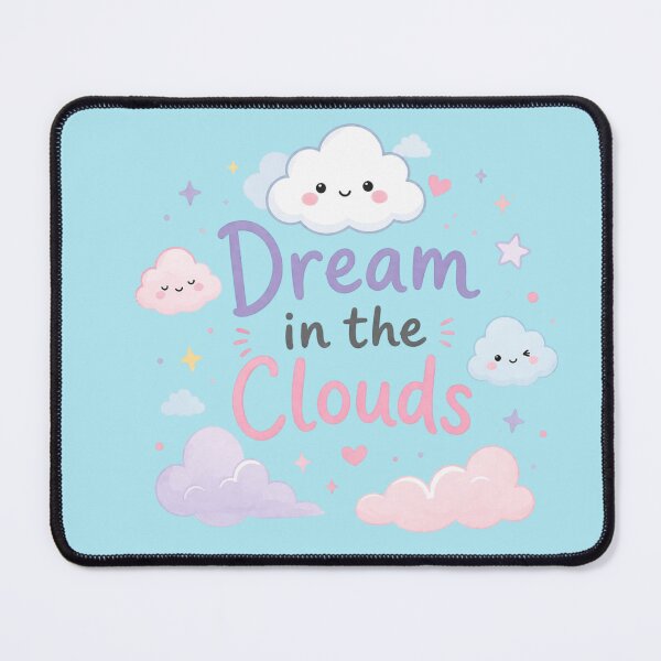 Item preview, Cute Cloud Aesthetic Dream in the Clouds Pastel Kawaii Sky Illustration Soft Minimal Quote Design designed and sold by Sanika arts .