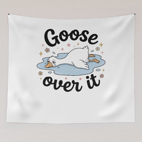 Item preview, Goose Over It Funny Dramatic Tired Goose designed and sold by krystalRomanart.