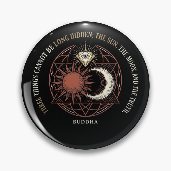 Item preview, The Sun The Moon The Truth - Mystical Alchemical Buddha Quote designed and sold by Mind-Echo.