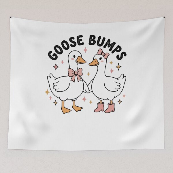 Item preview, Goose Bumps Cute Geese Couple In Pink Boots And Bows designed and sold by krystalRomanart.