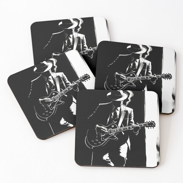 Item preview, Midnight Blues – Noir Guitarist Silhouette designed and sold by Vibranta Studio.