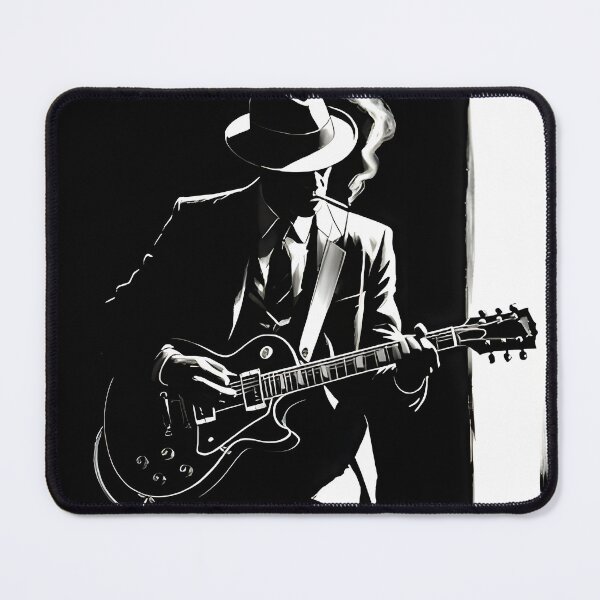 Item preview, Midnight Blues – Noir Guitarist Silhouette designed and sold by Vibranta Studio.