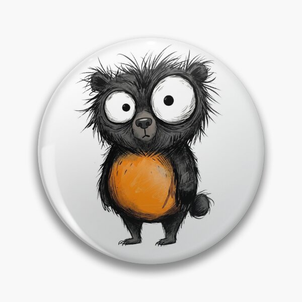 Item preview, Funny Big Eyes Bear Illustration – Cute Goofy Cat Meme Minimalist Design  designed and sold by ColorFlick.