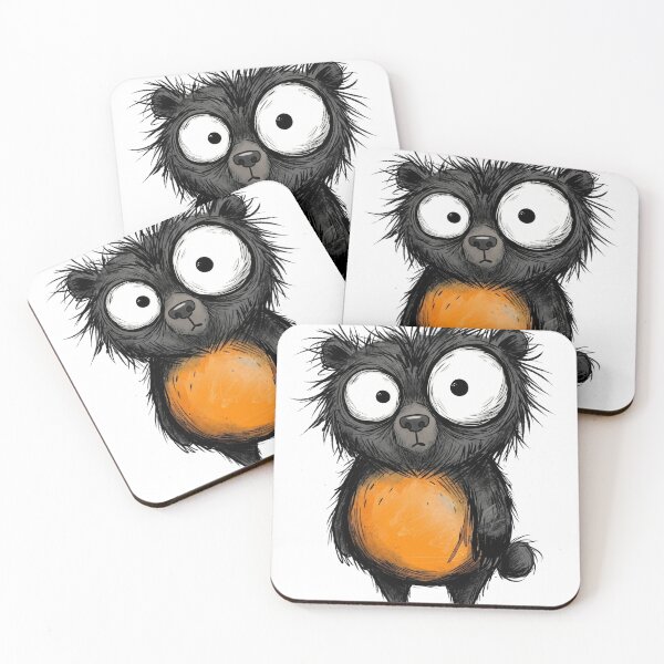 Item preview, Funny Big Eyes Bear Illustration – Cute Goofy Cat Meme Minimalist Design  designed and sold by ColorFlick.