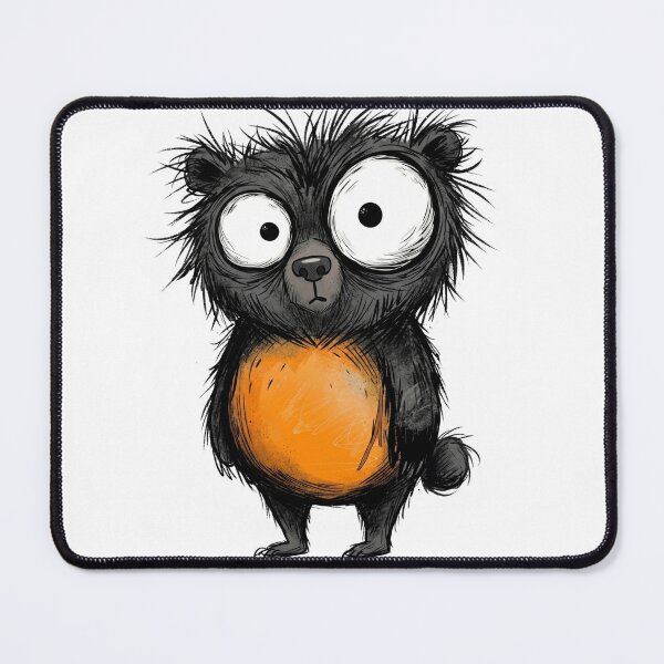 Item preview, Funny Big Eyes Bear Illustration – Cute Goofy Cat Meme Minimalist Design  designed and sold by ColorFlick.