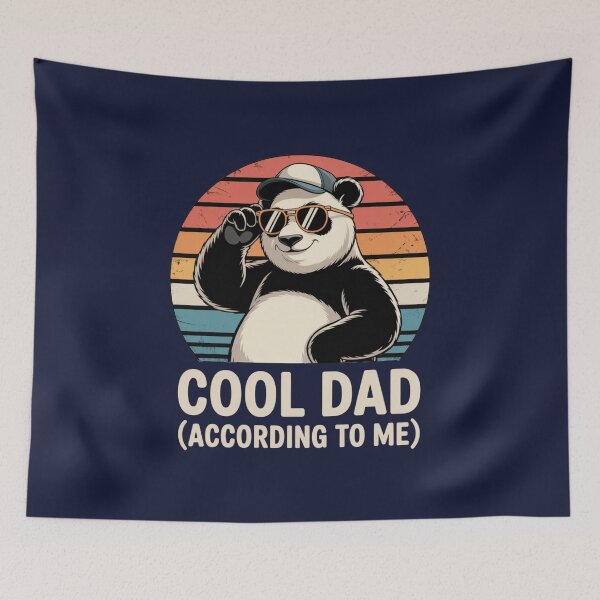 Item preview, Cool Dad According To Me Panda – Funny Father’s Day Gift Retro Vintage Style designed and sold by Biedroneczka.