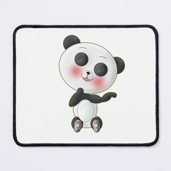 Item preview, Cute Kawaii Shy Panda Bear Sitting designed and sold by BalRaju-Doodles.