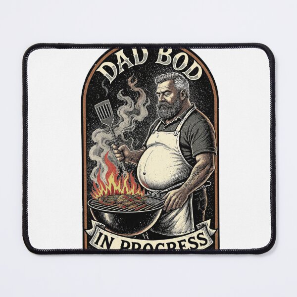 Item preview, Grill Master Dad Bod Work in Progress Funny Men’s Tee designed and sold by YMLux.