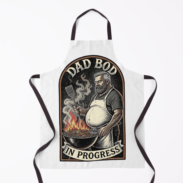 Item preview, Grill Master Dad Bod Work in Progress Funny Men’s Tee designed and sold by YMLux.