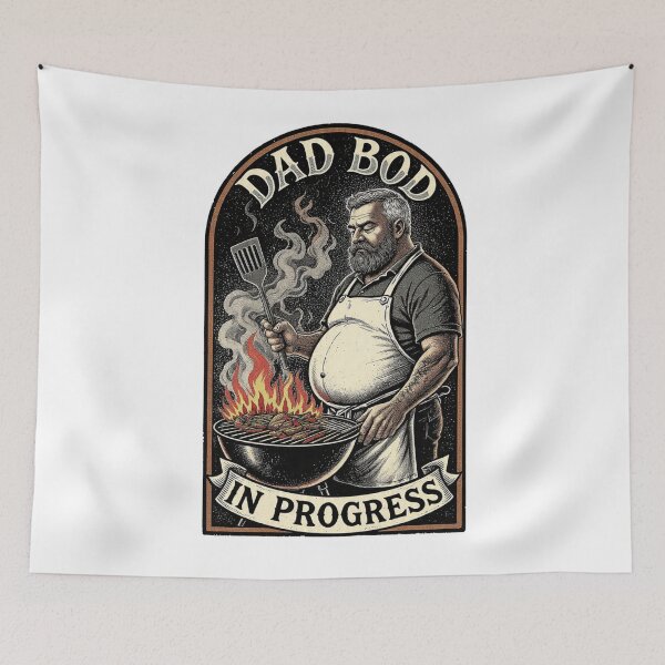 Item preview, Grill Master Dad Bod Work in Progress Funny Men’s Tee designed and sold by YMLux.