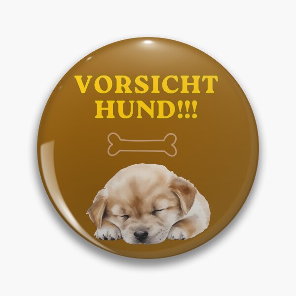 Artikelvorschau, "Vorsicht Hund" Funny Warning Sign with Cute Sleeping Puppy. entworfen und verkauft von LunaPrintCo.