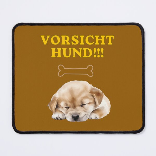 Item preview, "Beware of Dog" Funny Warning Sign with Cute Sleeping Puppy. designed and sold by LunaPrintCo.