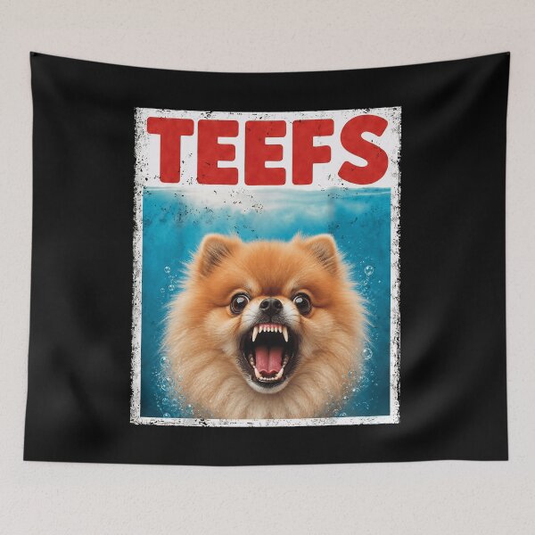 Item preview, TEEFS Pomeranian Funny Dog Retro Horror Pet Lover designed and sold by JerdbordinShop.