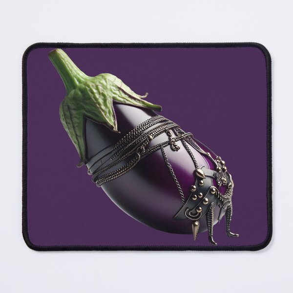 Item preview, Cyberpunk Eggplant – Futuristic Gothic Surreal Art designed and sold by Vibranta Studio.