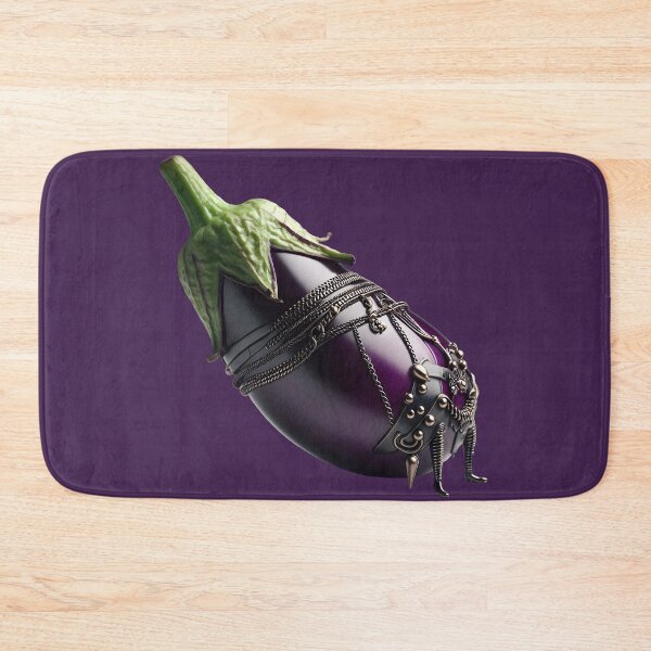 Item preview, Cyberpunk Eggplant – Futuristic Gothic Surreal Art designed and sold by Vibranta Studio.