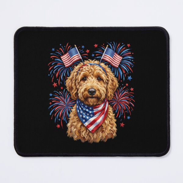 Item preview, Goldendoodle Fourth Of July Patriotic Dog Lover designed and sold by FormalDehyena.