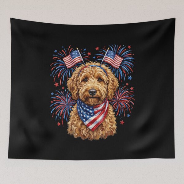 Item preview, Goldendoodle Fourth Of July Patriotic Dog Lover designed and sold by FormalDehyena.