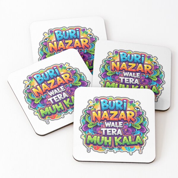 Item preview, Buri Nazar Wale Tera Muh Kala - Desi Indian Graffiti Art designed and sold by mackyartsstudio.