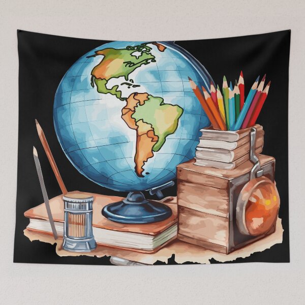 Item preview, World of Discovery - Back to School Globe and Supplies designed and sold by Zayn Studio.