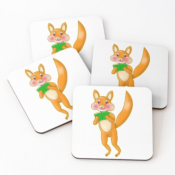 Item preview, Cute Kawaii Fox Reading a Green Book designed and sold by BalRaju-Doodles.