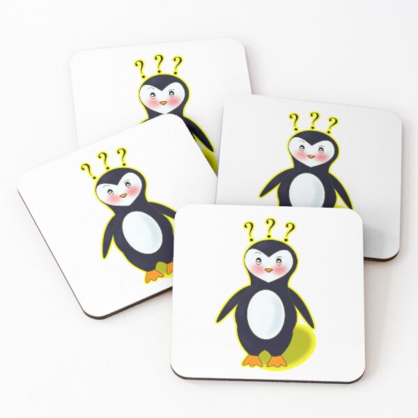 Item preview, Cute Confused Kawaii Penguin with Question Marks designed and sold by BalRaju-Doodles.