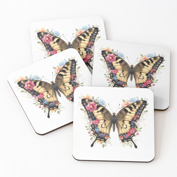 Item preview,  Butterfly and flowers  designed and sold by uunaa.