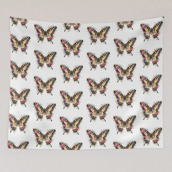 Item preview,  Butterfly and flowers  designed and sold by uunaa.