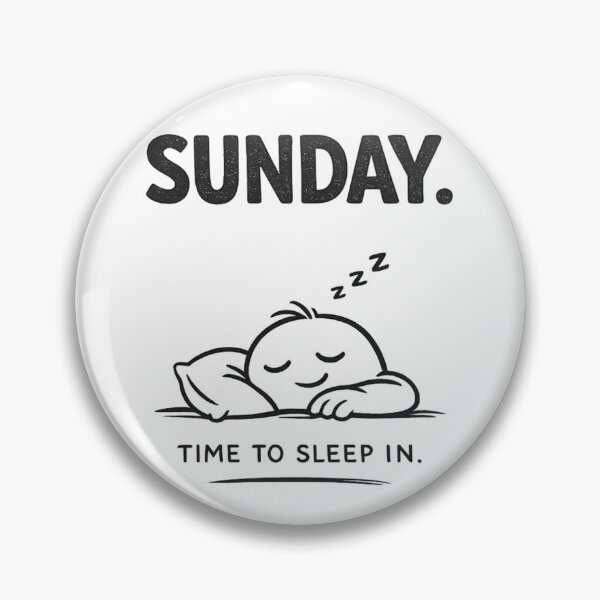 Item preview, Sunday Minimalist Sleeping Cartoon Design for Relaxation Lovers designed and sold by RickE.