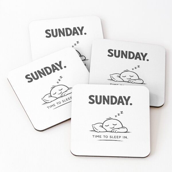 Item preview, Sunday Minimalist Sleeping Cartoon Design for Relaxation Lovers designed and sold by RickE.