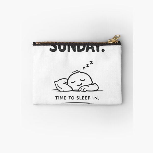 Item preview, Sunday Minimalist Sleeping Cartoon Design for Relaxation Lovers designed and sold by RickE.