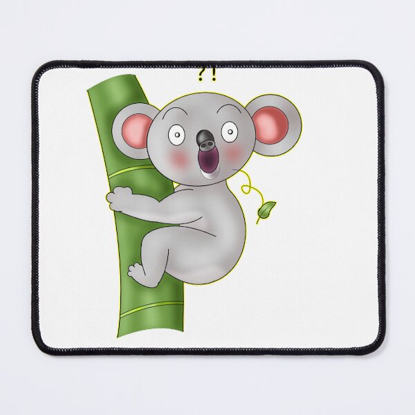 Item preview, Funny Surprised Kawaii Koala on Bamboo designed and sold by BalRaju-Doodles.