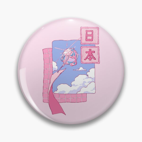 Artikelvorschau, Süßes rosa japanisches Windspiel – Kawaii Anime Ästhetik entworfen und verkauft von AnGoArt.