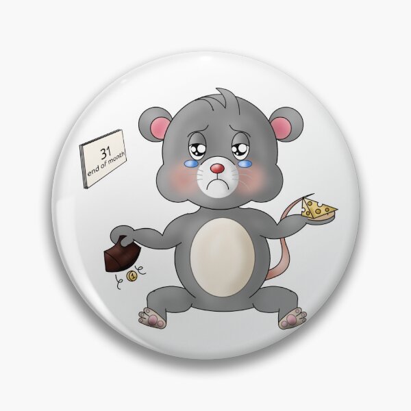 Item preview, Funny Broke Mouse End of Month Humor designed and sold by BalRaju-Doodles.