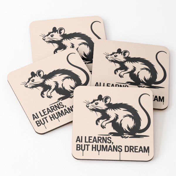 Item preview, Banksy Rat - AI learns, but humans dream designed and sold by 123ks.
