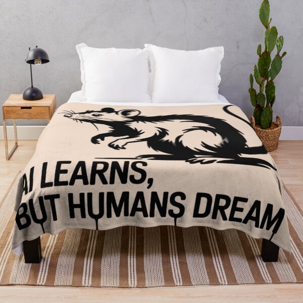 Item preview, Banksy Rat - AI learns, but humans dream designed and sold by 123ks.