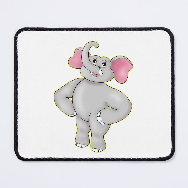 Item preview, Cute Confident Kawaii Elephant Hands on Hips designed and sold by BalRaju-Doodles.